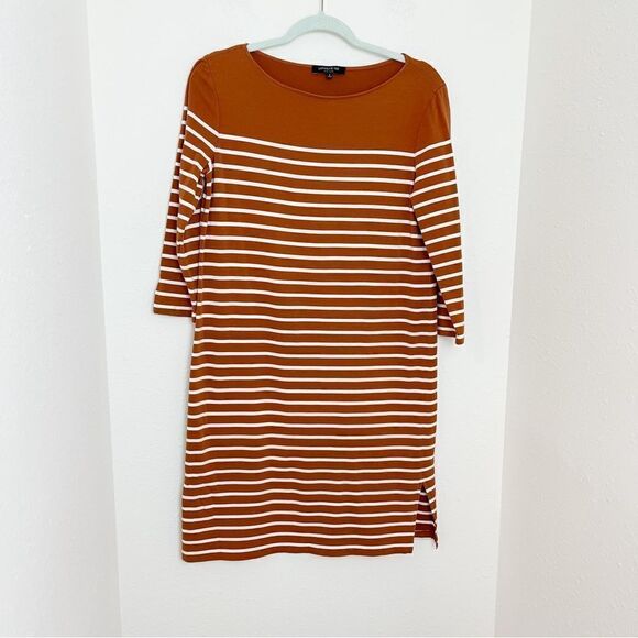 Lafayette 148 New York Breton Stripe Daytona Shift Dress - Picture 2 of 8